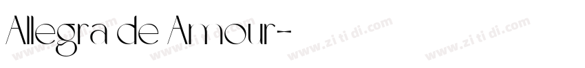 Allegra de Amour字体转换